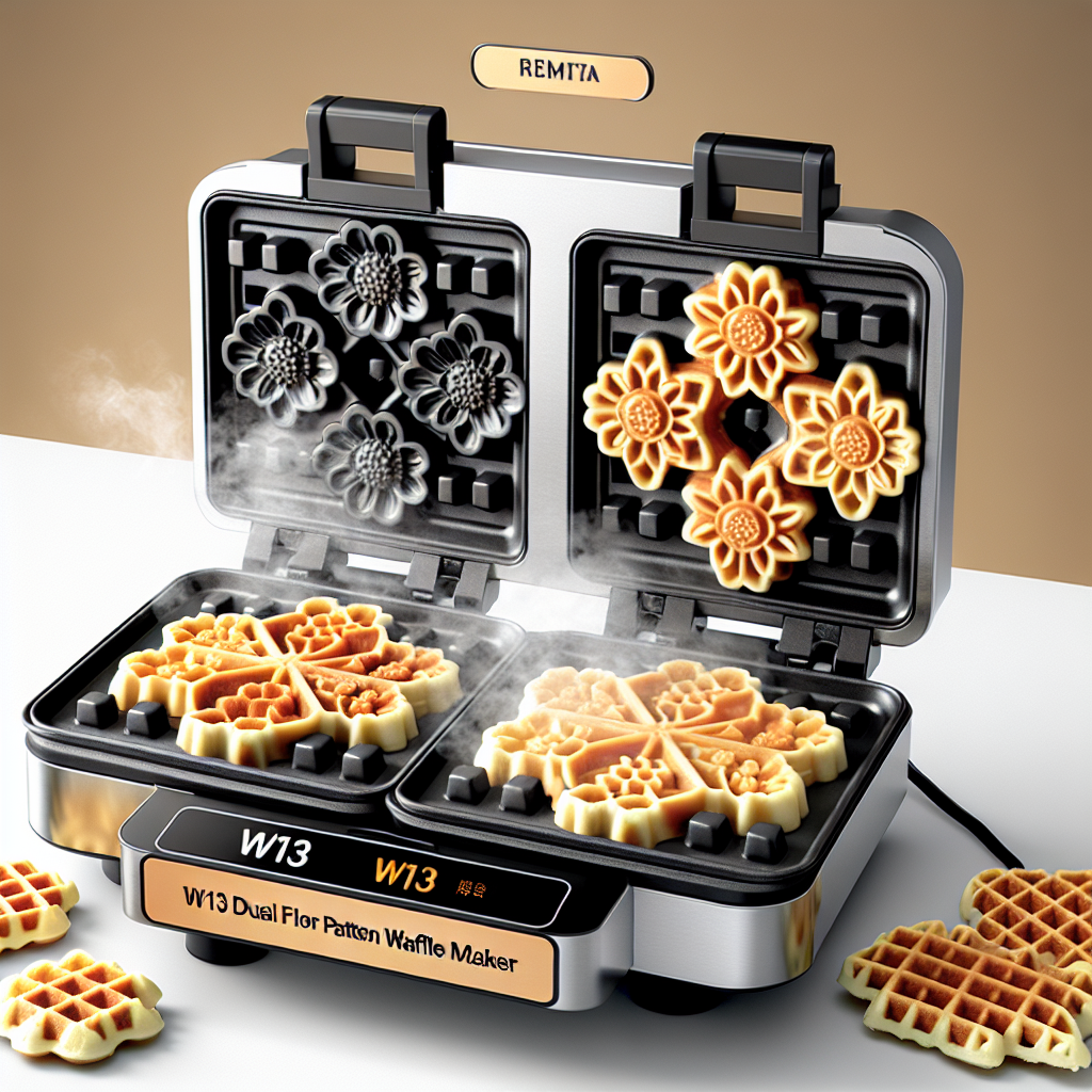 Remta W13 Çiftli Çiçek Model Waffle Makinesi ile Lezzetli Waffle Deneyimi