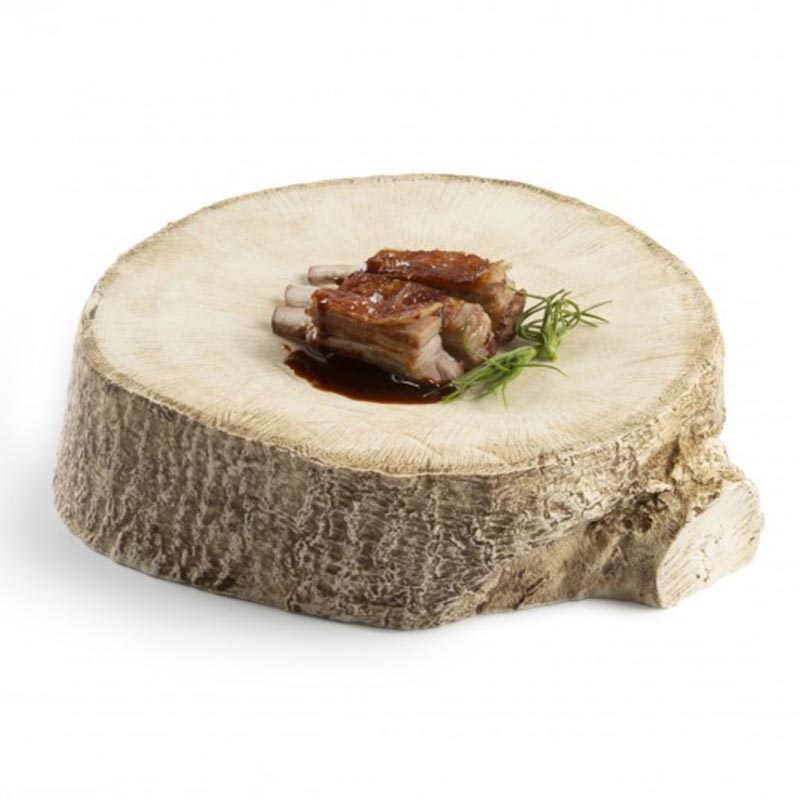 100% Chef Ağaç Gövdesi Porselen Sunum Tabağı, 23x7 cm — 100% Chef — Görsel 2