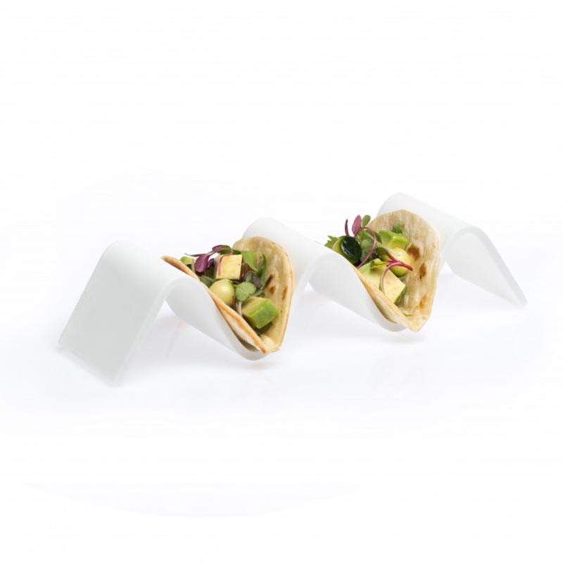 100% Chef Akrilik 4'lü Taco Sunum Tabağı, 35.5x6x4.5 cm — 100% Chef — Görsel 2