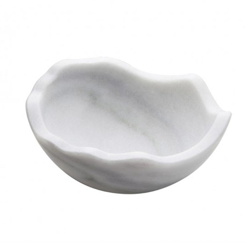 100% Chef Big Saphere Mermer Sunum Kasesi, 20x8 cm, Beyaz — 100% Chef