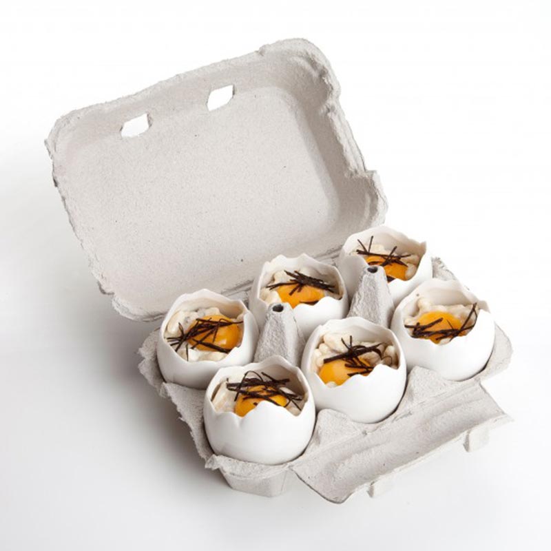 100% Chef Broken Egg Porselen Sunum Kasesi, 50 ml, 10 Adet — 100% Chef