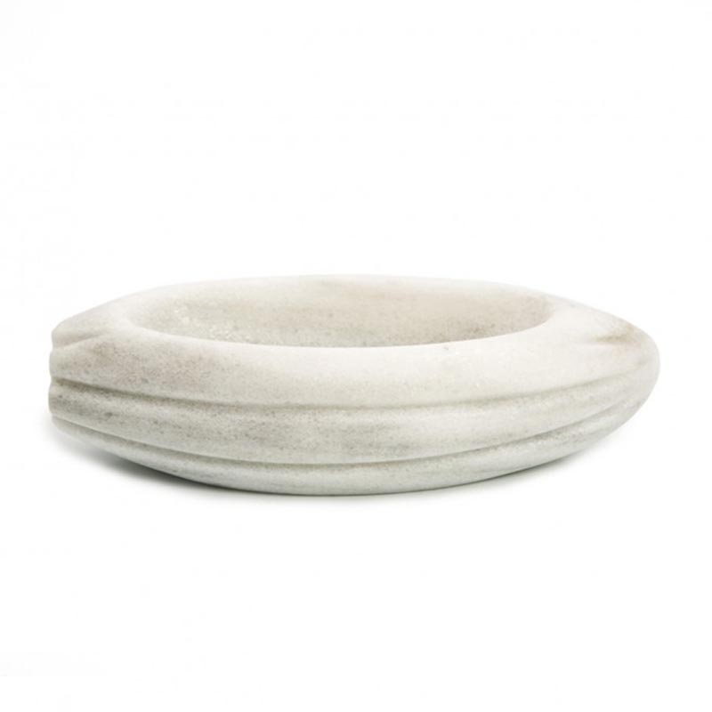 100% Chef Cacao Bean Kayık Mermer Sunum Tabağı, 21x8x6 cm, Beyaz — 100% Chef