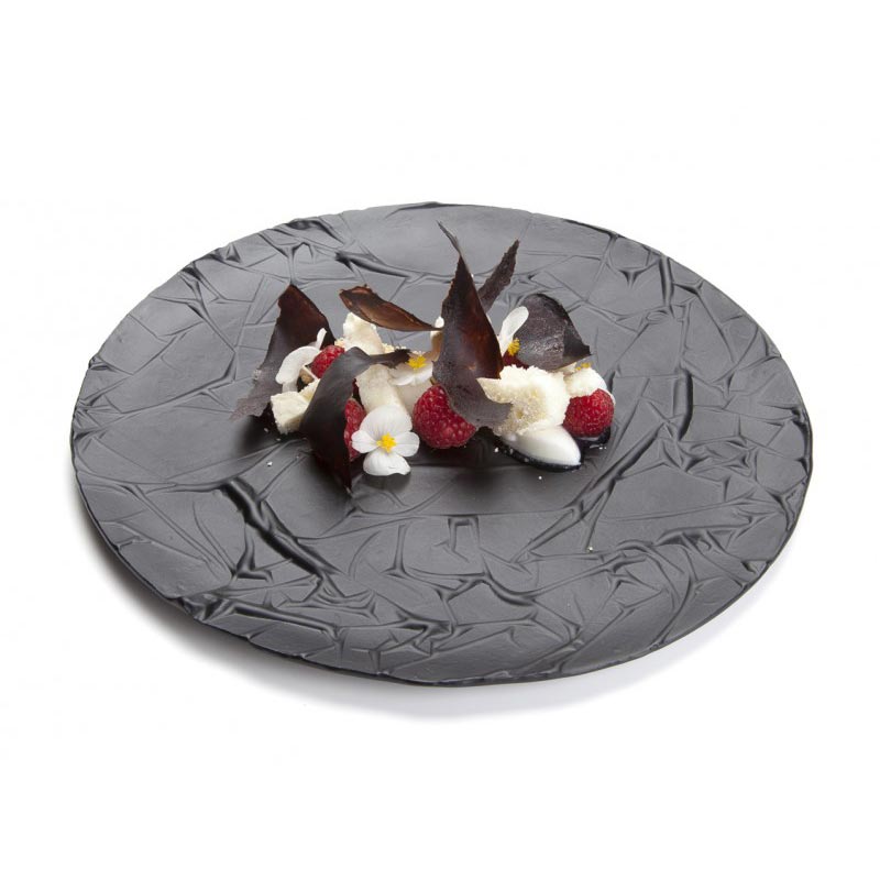 100% Chef Erimiş Cam Sunum Tabağı, 27 cm, Siyah — 100% Chef — Görsel 2