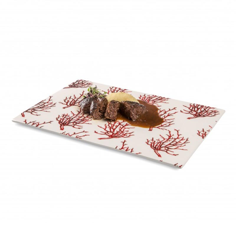 100% Chef Mercan Baskılı Porselen Sunum Tabağı, 30x21 cm — 100% Chef — Görsel 2