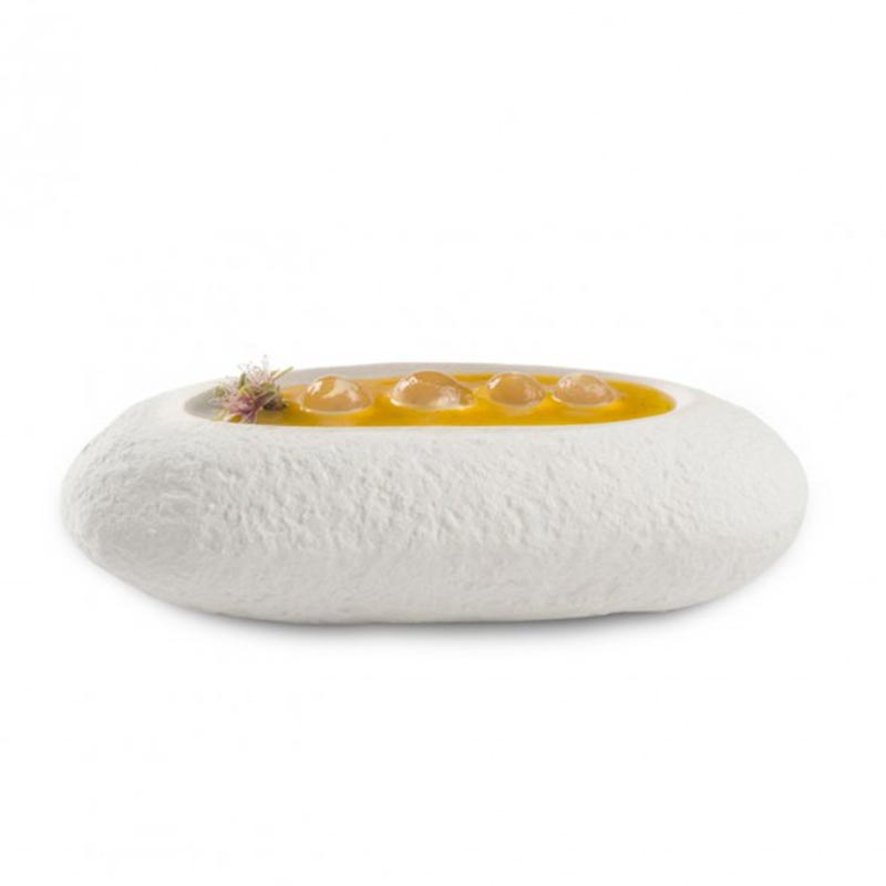 100% Chef Mini Rock Porselen Sunum Tabağı, 22x10x6 cm — 100% Chef — Görsel 2