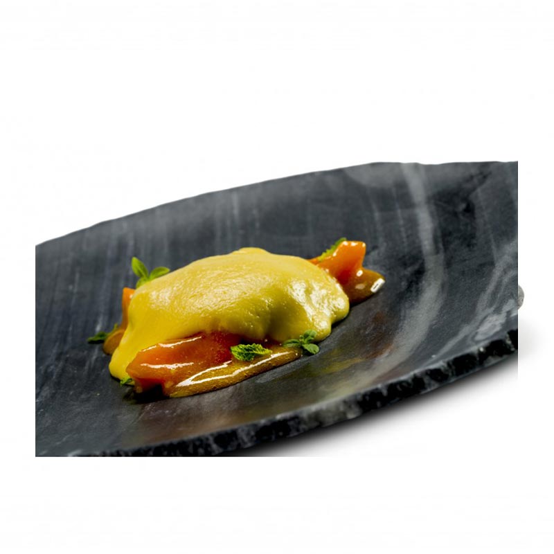 100% Chef Rustic Rim Mermer Sunum Tabağı, 30 cm, Siyah — 100% Chef