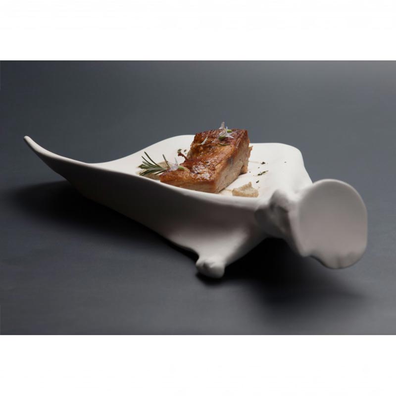 100% Chef Shoulder Blade Porselen Sunum Tabağı, 33x20x6 cm — 100% Chef