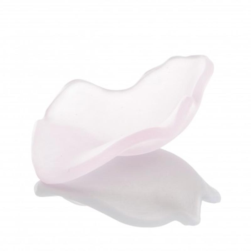 100% Chef Yaprak Cam Sunum Kaşığı ve Tabağı, 6 Adet, Pembe — 100% Chef