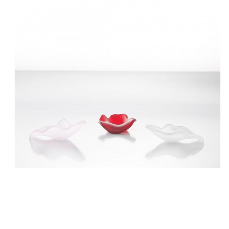 100% Chef Yaprak Cam Sunum Kaşığı ve Tabağı, 6 Adet, Pembe — 100% Chef — Görsel 2