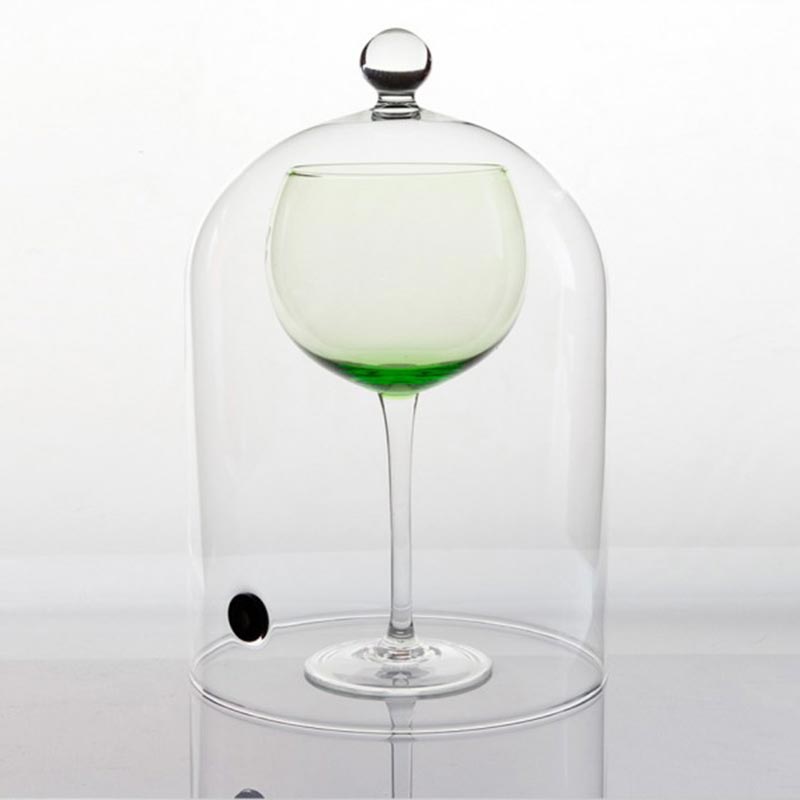 100% Chef Yüksek Cam Fanus, Valfli, 18.5x25 cm