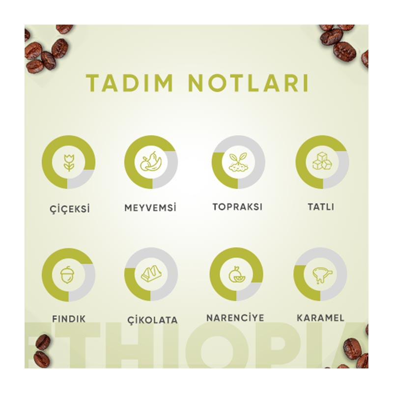 Addis Ababa Etiyopya Single Orijin Öğütülmüş Kahve, 1000 gr — Addis Ababa Coffee — Görsel 3