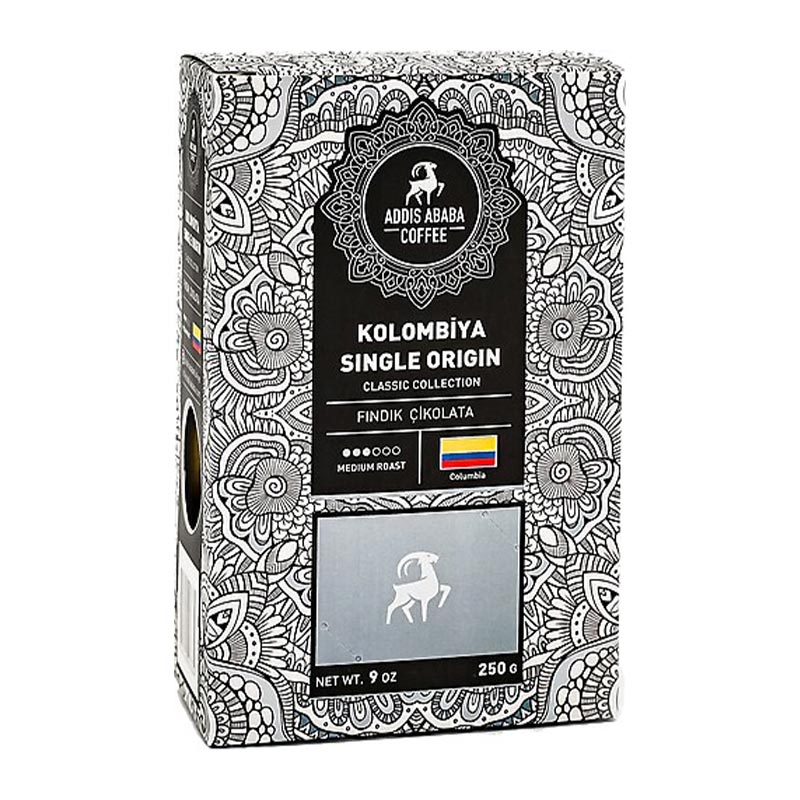 Addis Ababa Kolombiya Single Orijin Öğütülmüş Kahve, 250 gr — Addis Ababa Coffee