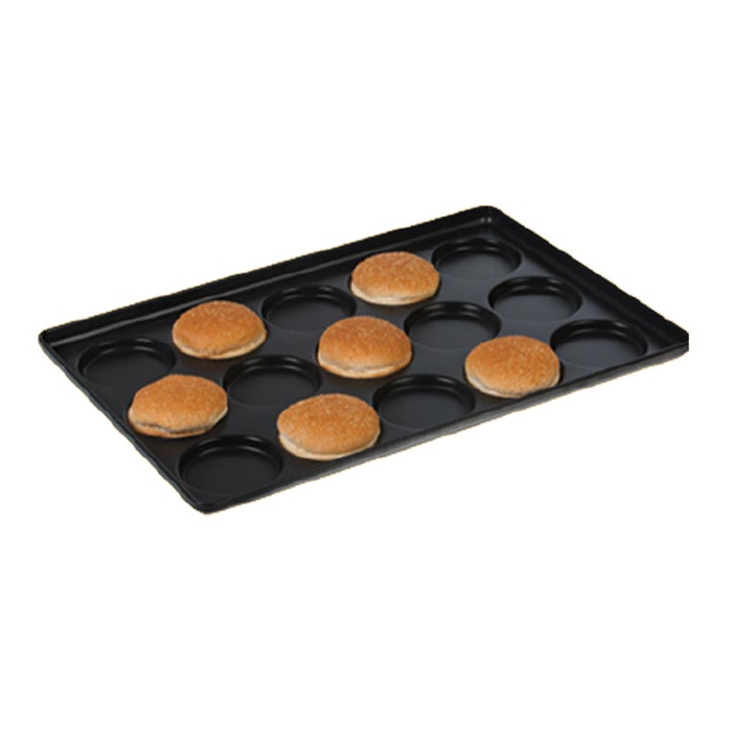 Almetal Alüminize Kaplamalı Hamburger Tavası, 18 Gözlü, 59x80 cm — Almetal