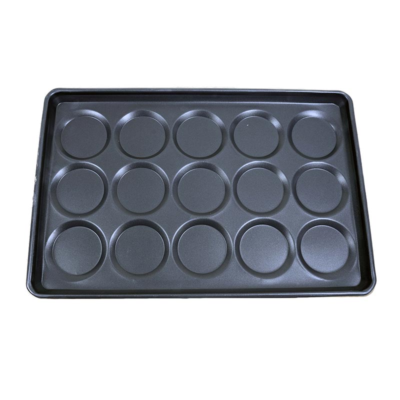 Almetal Kaplamalı Alüminyum Hamburger Ekmeği Tavası, 15 Gözlü, 115 mm — Almetal