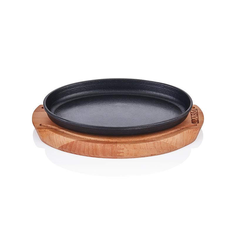 Altınbaşak Döküm Demir Oval Fajita Tavası+Nihale, 23x14 cm — Altınbaşak