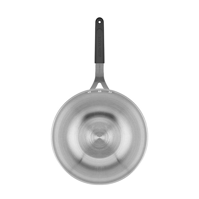 Altınbaşak İndüksiyon Çelik Wok Tava, 28 cm, Siyah Saplı — Altınbaşak — Görsel 3