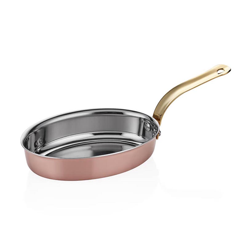 Altınbaşak Mini Oval Tava, 11x17 cm, Bakır — Altınbaşak