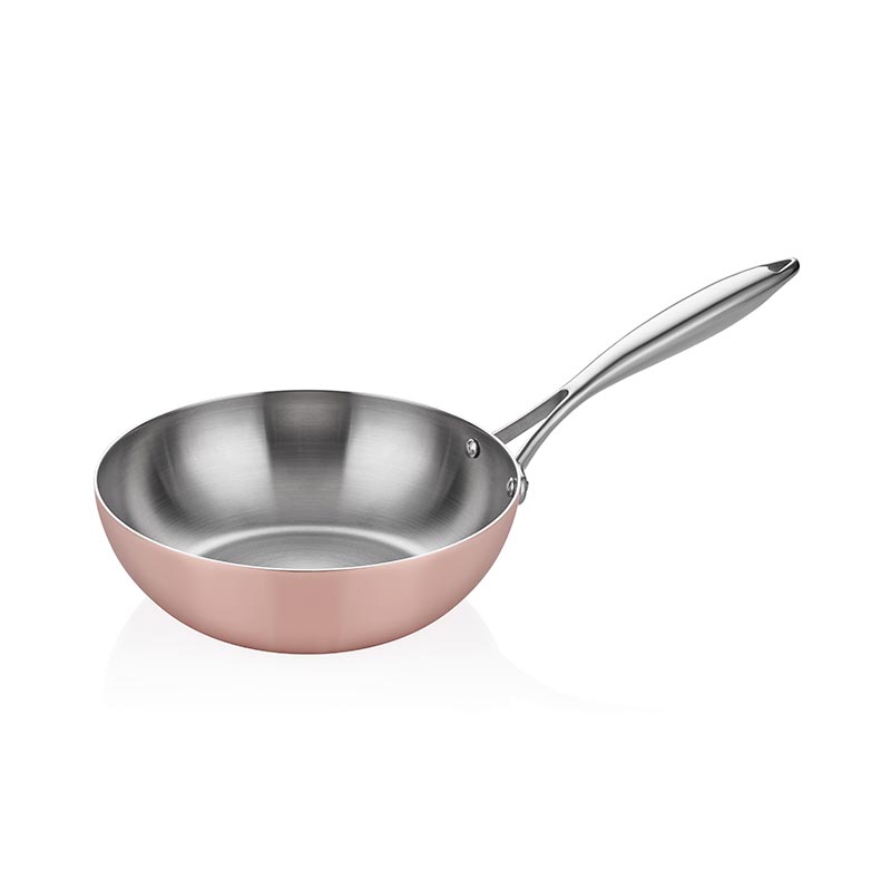 Altınbaşak Multi Metal Bakır İndüksiyon Wok Tava, 24 cm — Altınbaşak