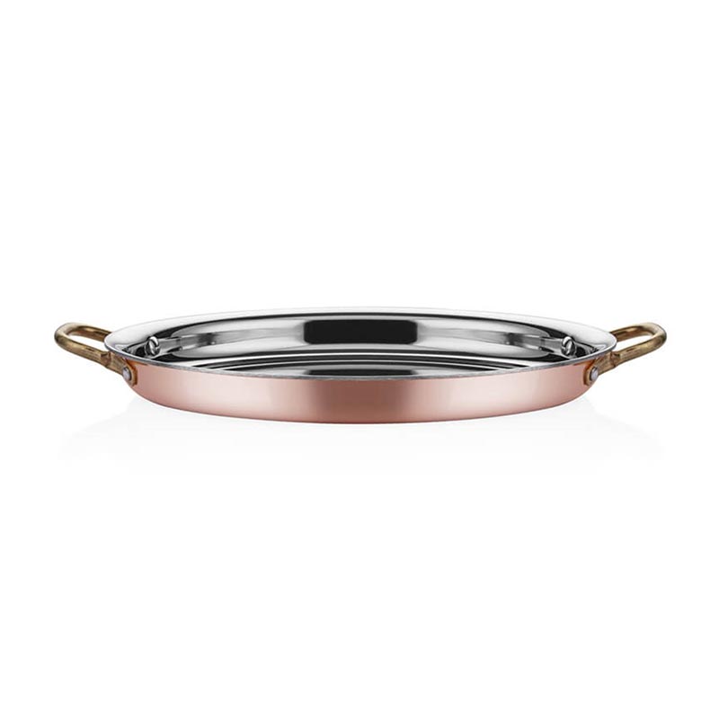 Altınbaşak Multi Metal Bakır Oval Sığ Omlet Tavası, 28x21 cm — Altınbaşak — Görsel 3