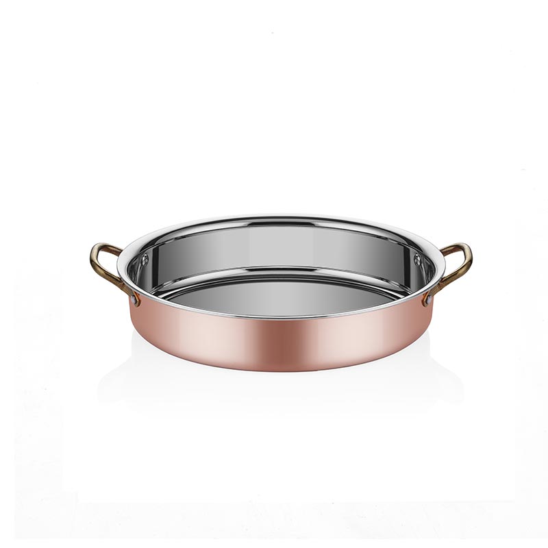 Altınbaşak Multi Metal Derin Oval Sahan, 25x17 cm, Bakır — Altınbaşak