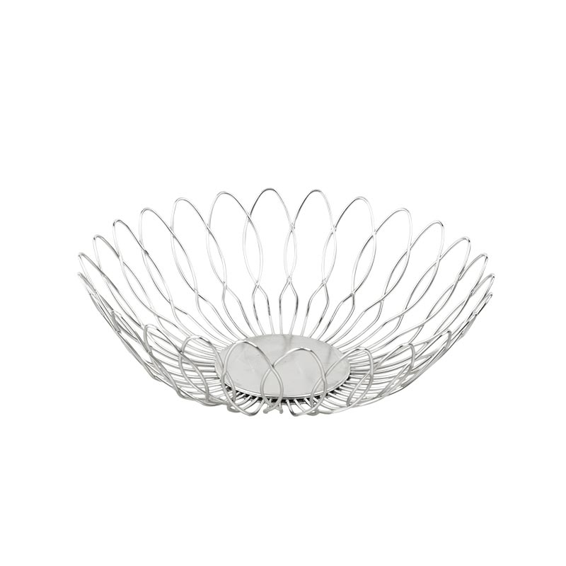 Altınbaşak Paslanmaz Çelik Yuvarlak Ekmek ve Meyve Sepeti, 24 cm — Altınbaşak