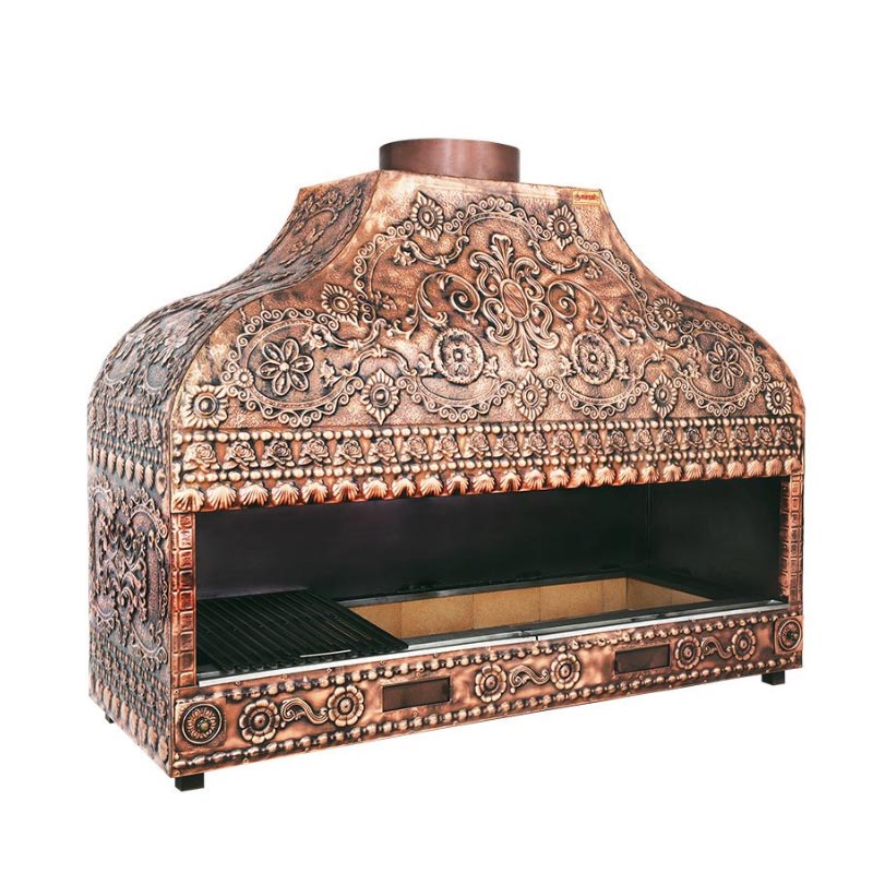 Anka Pro Çift Cidarlı Kapalı Izgara, 200x60x120 cm, Bakır — Anka