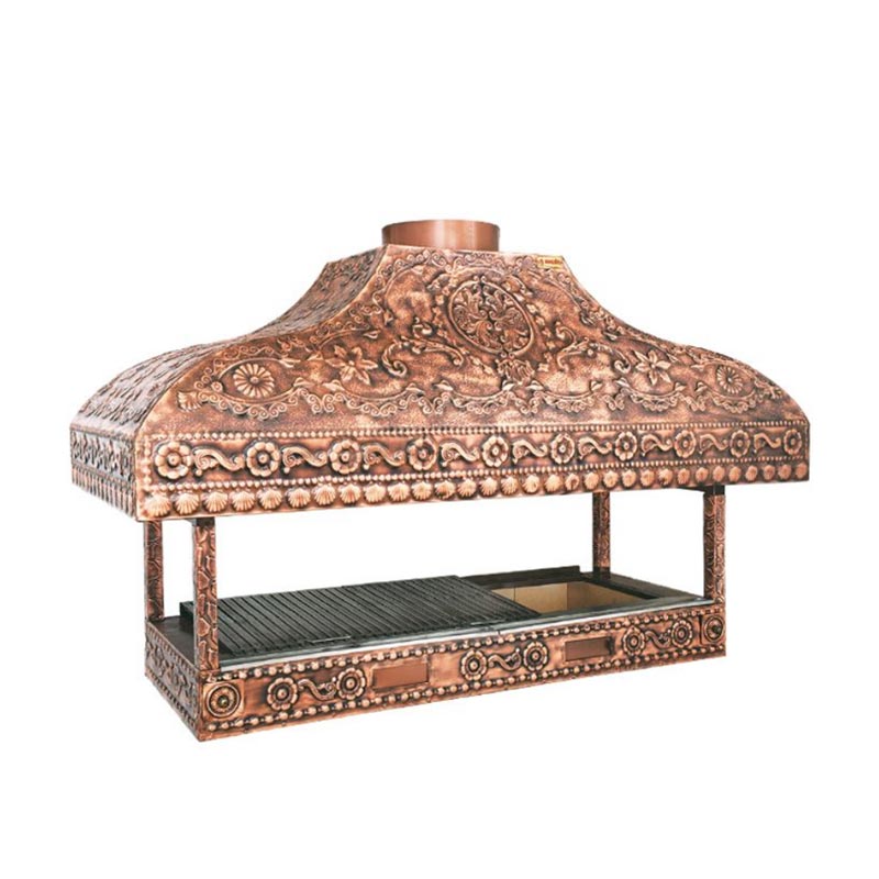 Anka Pro Çift Cidarlı Ocakbaşı Izgara, 120x60x120 cm, Bakır — Anka