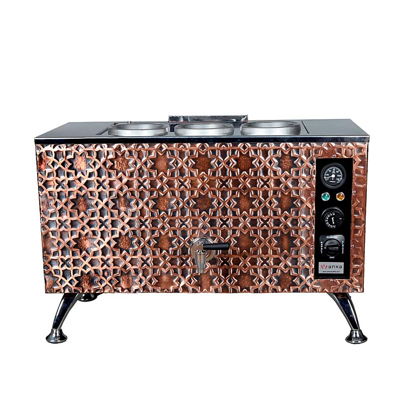 Anka Pro Full Otomatik 3 Demlikli Çay Kazanı, 30 L, Elektrikli, Bakır — Anka