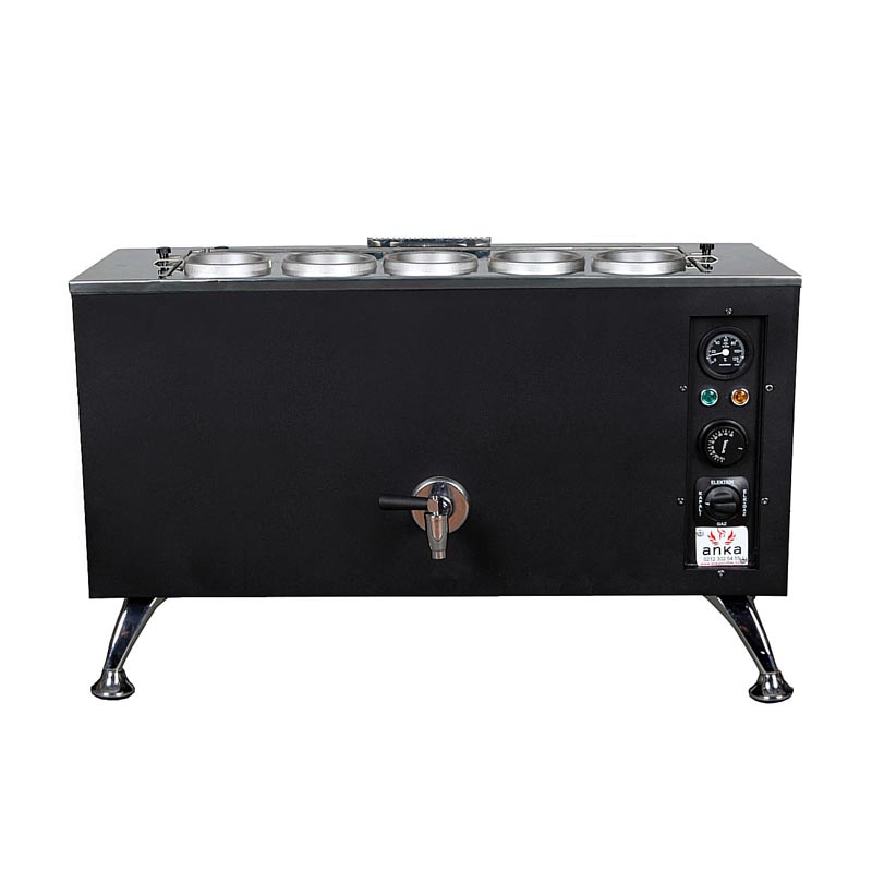 Anka Pro Full Otomatik 5 Demlikli Çay Kazanı, 50 L, Elektrikli, Siyah — Anka