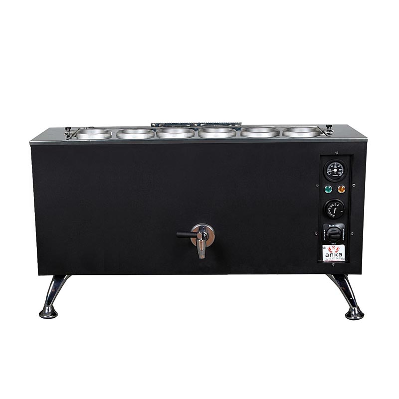 Anka Pro Full Otomatik 6 Demlikli Çay Kazanı, 60 L, Elektrikli, Siyah — Anka