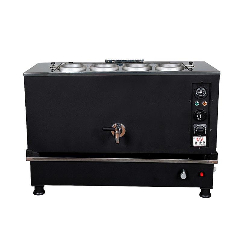Anka Pro Kompakt Full Otomatik 4 Demlikli Çay Kazanı, 40 L, Elektrikli+Gazlı, Siyah — Anka
