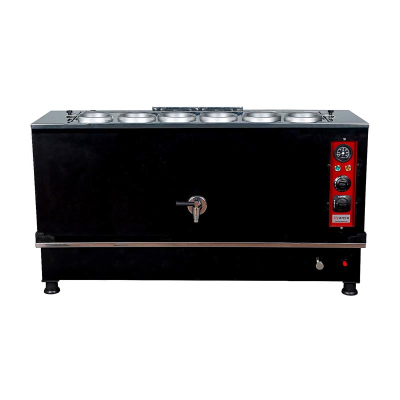 Anka Pro Kompakt Full Otomatik 6 Demlikli Çay Kazanı, 60 L, Elektrikli+Gazlı, Siyah — Anka
