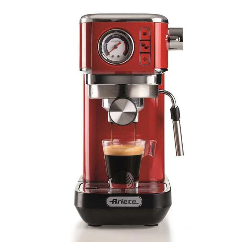 Ariete 1381/13 Moderna Slim Espresso Kahve Makinesi, Kırmızı — Ariete