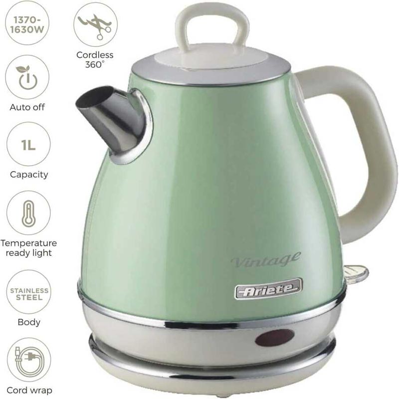 Ariete 2868/04 Vintage Su Isıtıcı, 1 L, Yeşil — Ariete — Görsel 2