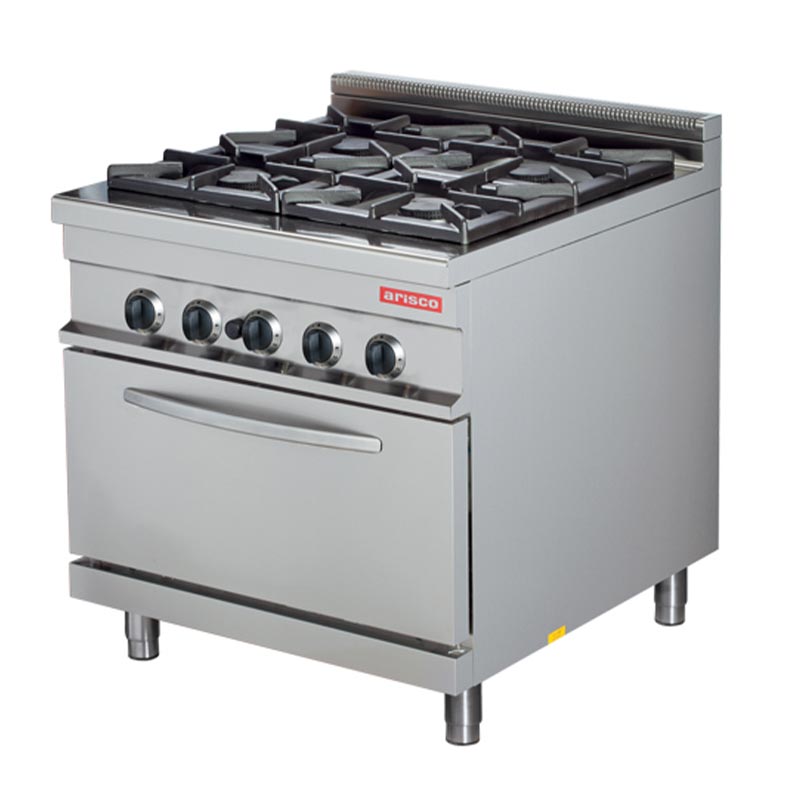 Arisco Hotmax 900 Fırınlı Kuzine, 4'lü, 85x90x90 cm, Gazlı — Arisco