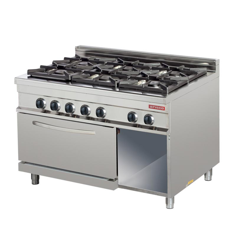 Arisco Hotmax 900 Kuzine, Elektrikli Fırın, 6'lı, 127.5x90x90 cm, Gazlı — Arisco
