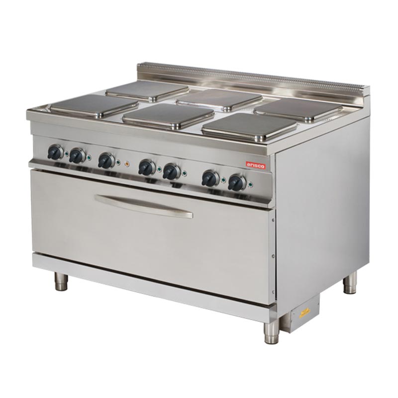 Arisco Hotmax 900 Maxi Fırınlı Kuzine, 6 Gözlü, 127.5x90x90 cm, Elektrikli — Arisco