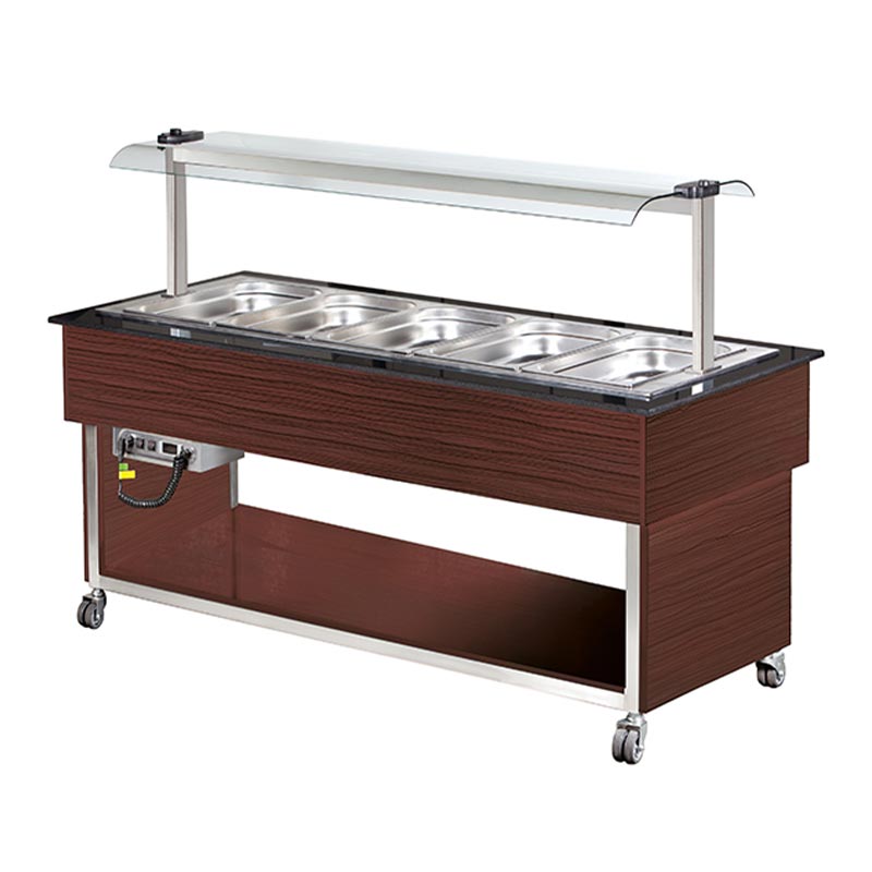 Arisco Isıtmalı Saladbar, 5/1 GN Kapasiteli, Elektrikli, Kahverengi — Arisco
