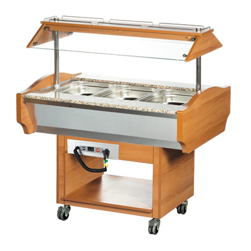 Arisco Isıtmalı Saladbar, GN 3/1 Kapasiteli, Elektrikli, Ceviz — Arisco