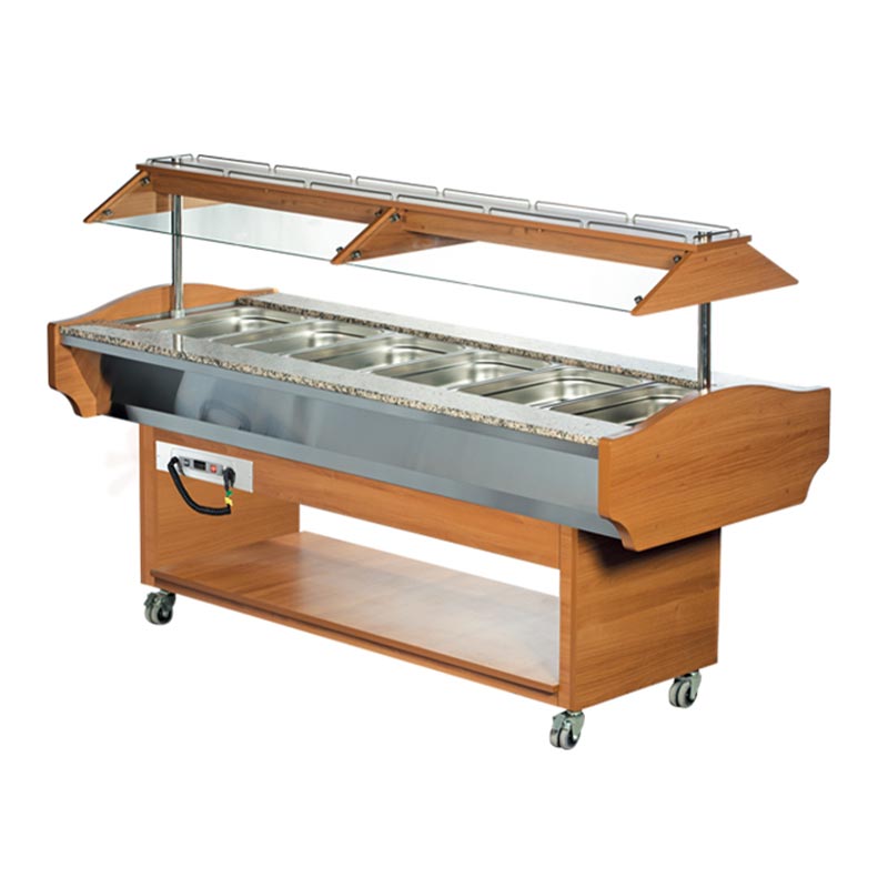 Arisco Isıtmalı Saladbar, GN 6/1 Kapasiteli, Elektrikli, Ceviz — Arisco
