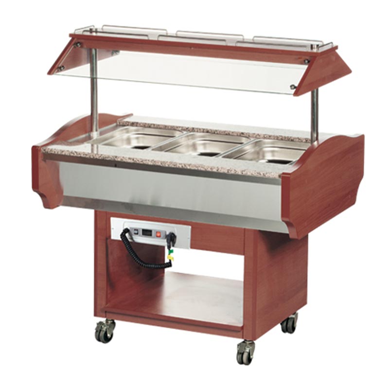 Arisco Isıtmalılı Saladbar, GN 3/1 Kapasiteli, Elektrikli, Maun — Arisco