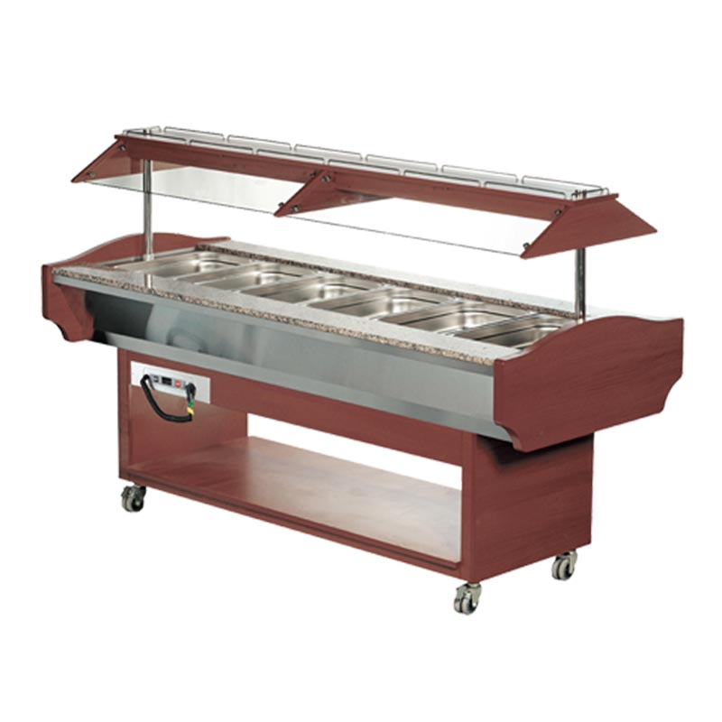 Arisco Isıtmalılı Saladbar, GN 6/1 Kapasiteli, Elektrikli, Maun — Arisco