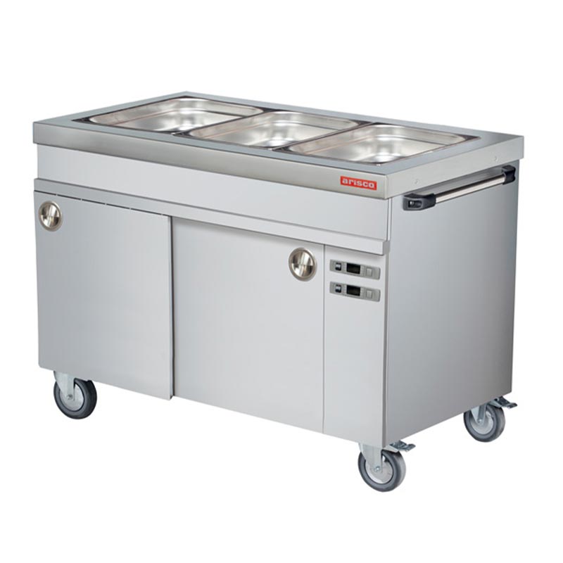 Arisco Sıcak Dolaplı Hareketli Bain Marie, 3/1 GN Kapasiteli, Elektrikli — Arisco