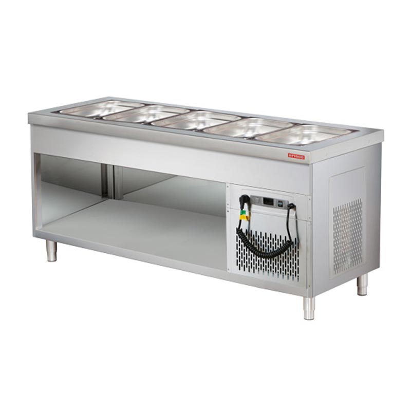 Arisco Soğuk Servis Ünitesi, 5/1 GN, 180x70x85 cm, Açık Dolaplı — Arisco