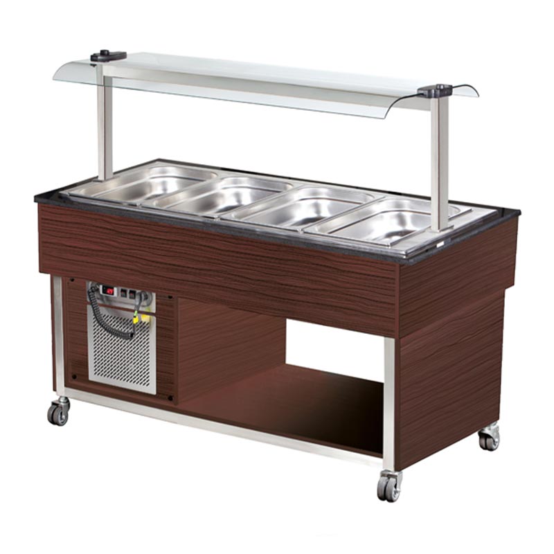 Arisco Soğutmalı Saladbar, 4/1 GN Kapasiteli, Elektrikli, Kahverengi — Arisco