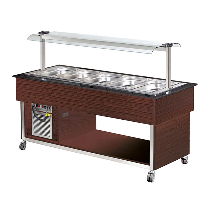 Arisco Soğutmalı Saladbar, 5/1 GN Kapasiteli, Elektrikli, Kahverengi — Arisco