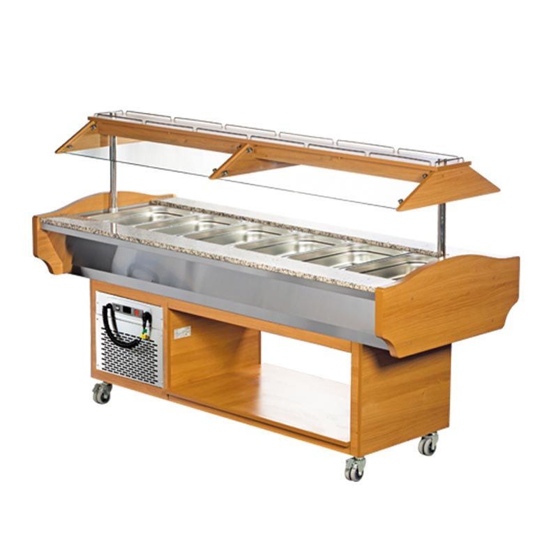 Arisco Soğutmalı Saladbar, GN 6/1 Kapasiteli, Elektrikli, Ceviz — Arisco