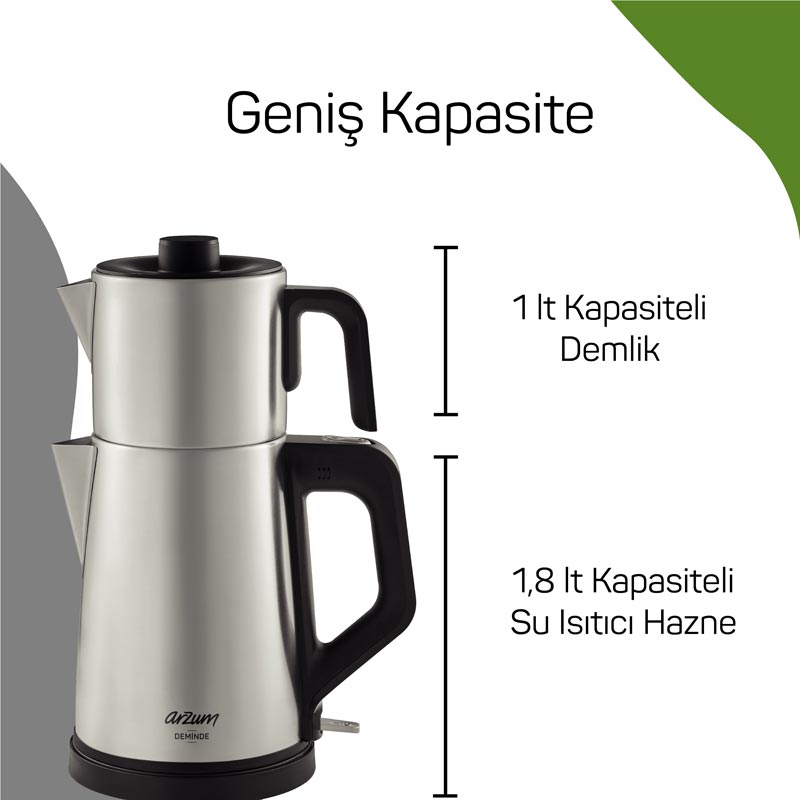 Arzum AR3129 Deminde Inox Çay Demleme Makinesi — Arzum — Görsel 2