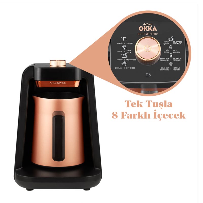 Arzum OK0020 Okka Rich Spin Pro Türk Kahvesi Makinesi, Bakır — Arzum — Görsel 2