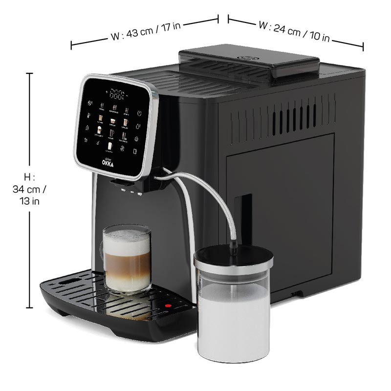 Arzum Okka Espresso Pro M Tam Otomatik Espresso Kahve Makinesi, Siyah Krom — Arzum — Görsel 5